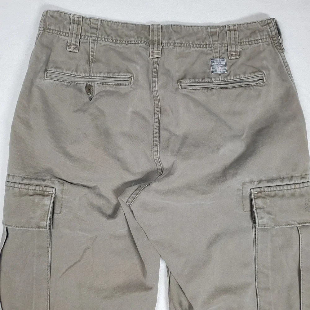 Vintage Polo Jean Co Ralph Lauren Cargo Pants Men 33x30 Military Paratrooper Y2K